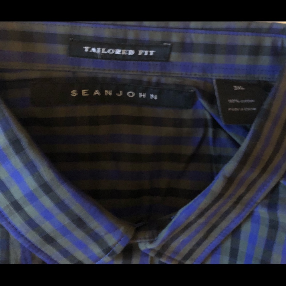 Sean John Tailored Fit Button Up Stripe Long Slee… - image 2